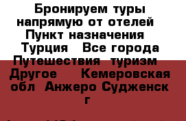 Бронируем туры напрямую от отелей › Пункт назначения ­ Турция - Все города Путешествия, туризм » Другое   . Кемеровская обл.,Анжеро-Судженск г.